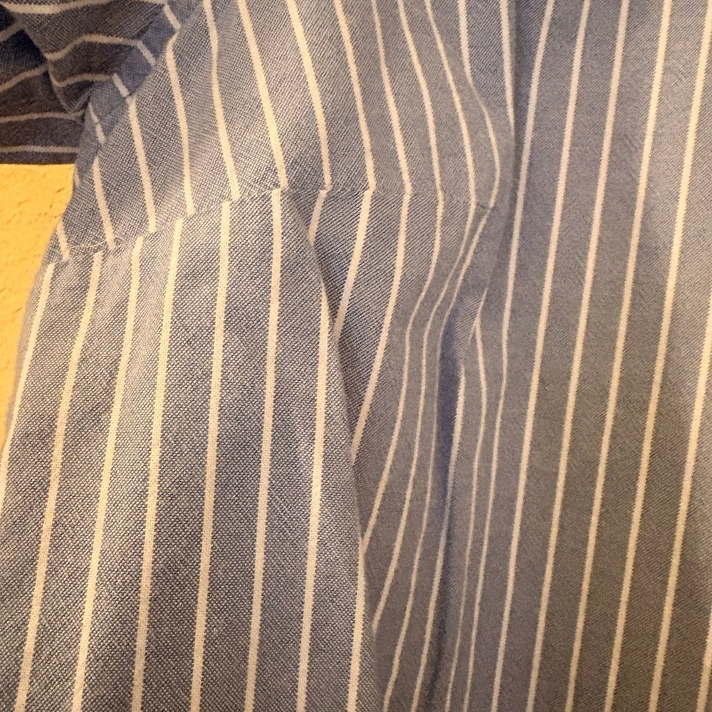 Universal Thread Blue and White Stripe Button Down Shirt - Picture 5 of 7